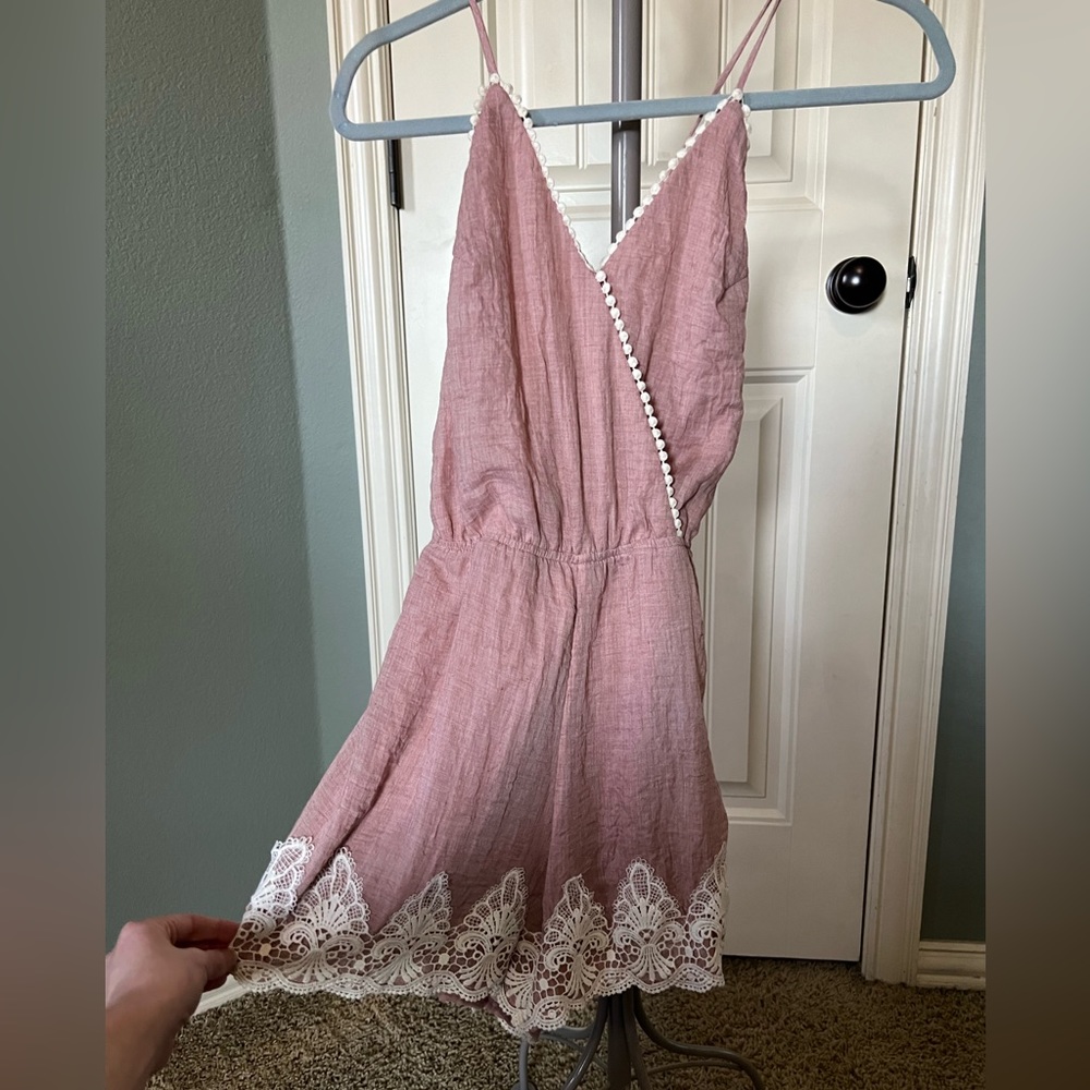 NWT One The Land Dusty Pink Romper M